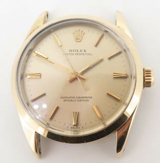 Vintage 1969 Rolex Oyster Perpetual Steel Men’s 1024 Watch Cal 1570 $1 No Res
