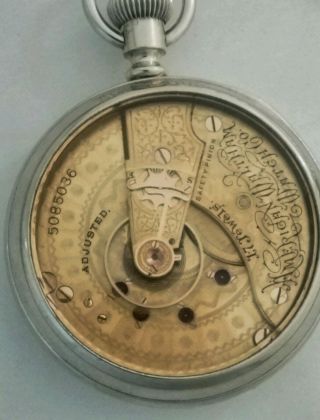 Waltham 18S.  RARE Grade No.  15 Gold plated movement 17 jewels Glass back case. 2