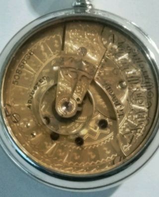 Waltham 18S.  RARE Grade No.  15 Gold plated movement 17 jewels Glass back case. 3