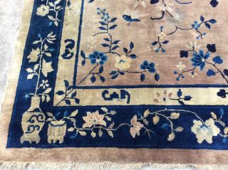 Antique Peking Chinese Oriental Rug Hand Knotted Circa 1920