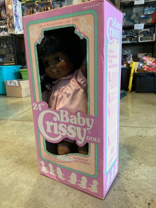 Ideal 1973 Vintage Baby Crissy 24” African American Baby Doll