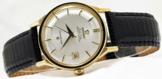 Vintage Omega Constellation Chronometer Pie - Pan Dial & 18k Gold Case Men 