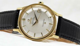 Vintage Omega Constellation Chronometer Pie - Pan Dial & 18K Gold Case Men ' s Watch 2