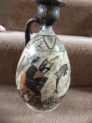 Manolis Mdarmparis Poseidon Athena Ancient Greek Art Pottery Vase