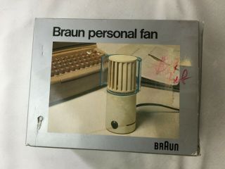 Vintage Braun Hl70 Desk Fan Reinhold Weiss Brown Germany Modernist 70s 80s H8