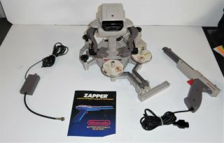 Vintage Nintendo Rob Robot W,  2 Gyro Spinners,  Duck Hunt Zapper Gun