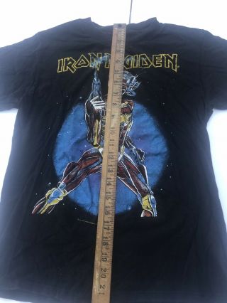 VIntage Iron Maiden Concert T Shirt 1987 Somewhere on Tour 87 Medium 38 - 40 4