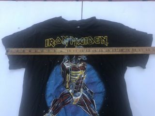 VIntage Iron Maiden Concert T Shirt 1987 Somewhere on Tour 87 Medium 38 - 40 5