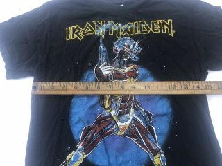 VIntage Iron Maiden Concert T Shirt 1987 Somewhere on Tour 87 Medium 38 - 40 6