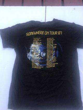 VIntage Iron Maiden Concert T Shirt 1987 Somewhere on Tour 87 Medium 38 - 40 7