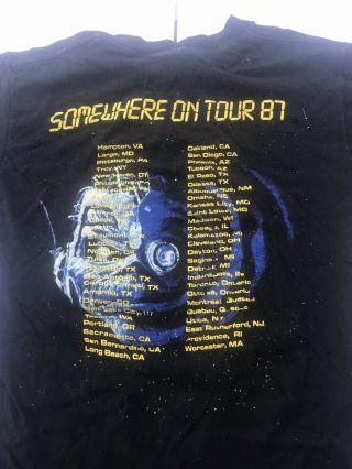 VIntage Iron Maiden Concert T Shirt 1987 Somewhere on Tour 87 Medium 38 - 40 8