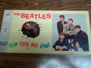 Vintage 1964 The Beatles Flip Your Wig Board Game Milton Bradley Complete