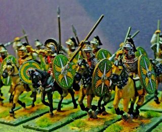 28mm Ancients - Roman Auxiliary cavalry unit in Heddernheim helmets 5