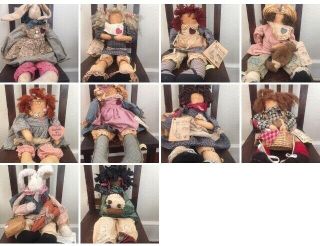 Box Of 10 Attic Babies Vintage Dolls