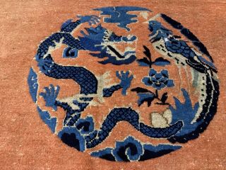 Auth: 19th C Antique Art Deco Chinese Rug RARE Peking Coral Masterpiece 8x10 NR 3
