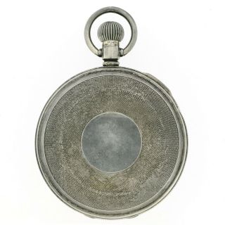 Rare ZENITH Silver Deck Marine Moonphase Pocket Watch Ship Chronometer Cal.  5011K 2
