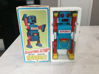 Rare Vintage Acrobot Robot Yonezawa Made In Japan Nmib