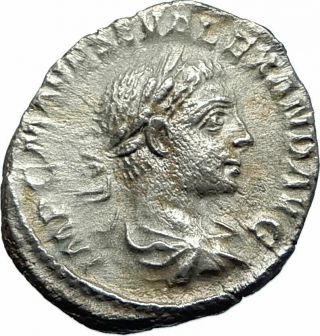 Severus Alexander 223ad Silver Denarius Ancient Roman Coin Pax Peace I76224