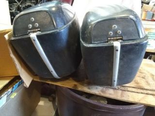 Vintage Bates Buco Hard Saddle bag Case harley bmw moto guzzi indian triumph bsa 6