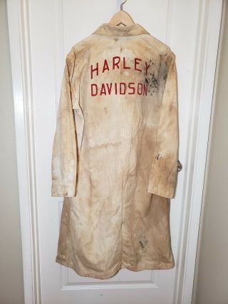 Vintage Harley Davidson Lee Union Made Shop Coat Work Service Jacket Rare Garage