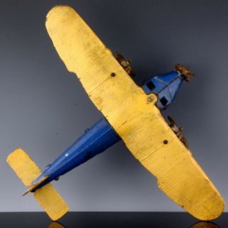 Vry Rare Antique Kilgore Cast Iron Tat Tri Motor Airplane Toy No Resrve