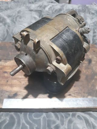 Old Vintage Antique Open Cast Brass Bipolar Electric Motor Generator Edison - Type