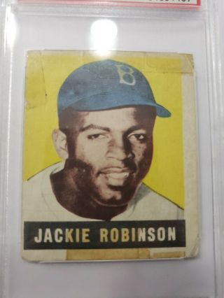 1948 Leaf 79 Jackie Robinson Brooklyn Dodgers PSA 1 RARE 2
