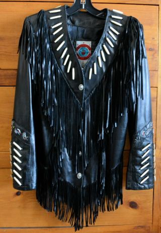 Vintage Fringe Leather Jacket by Renegade Ren Ellis 5