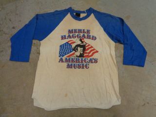Rare Vtg Touch Merle Haggard Tour T - Shirt M Men 70s 80s Americas Music Legend