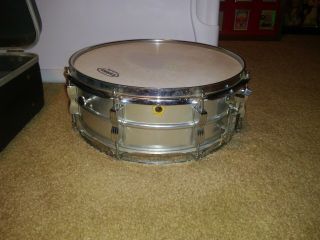Vintage 1966 Ludwig Acrolite Snare Drum With Ludwig Hardshell Case Chicago