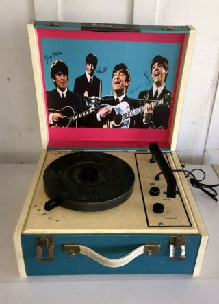 Vintage The Beatles Record Player Phonograph Turntable
