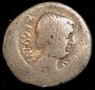 Livineius Regulus 42bc Ancient Roman Silver Denarius Curule Between 6 Fasces 3g