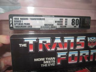 1984 G1 Transformers Optimus Prime vintage misb afa 80y TM first edition 3