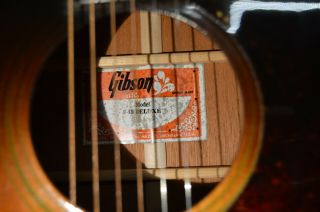 1981 Vintage Gibson J45 Deluxe Tobacco Sunburst Acoustic Guitar,  OHSC 5
