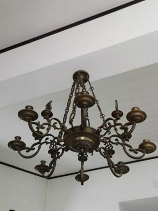 Extremely Rare 18th Century Hanging Synagogue Lamp,  Menora,  Menorah,  Judaica Jewish