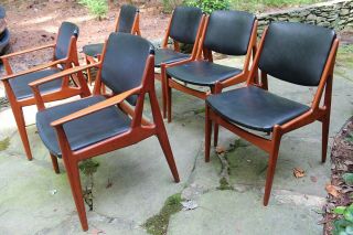 Reserved: Set of 6 Teak Ella Dining Chairs by Arne Vodder for Vamo Møbelfabrik 2