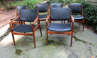 Reserved: Set of 6 Teak Ella Dining Chairs by Arne Vodder for Vamo Møbelfabrik 4