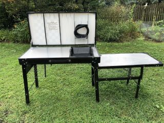 Great Vintage Coleman Kitchen W/ Game Top Camping Kitchen Table