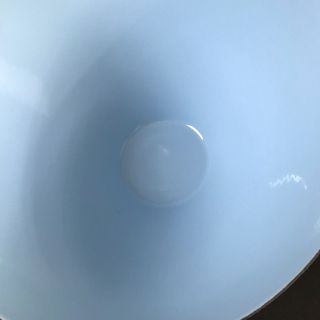 9 3/4 Inch Vintage Blue Krenit Bowl / Black Krenchel Servers,  Made In Denmark 5