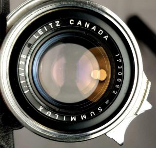 Leica 35/1,  4 Summilux RF Rare M chrome lens with Leica 