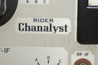 Vintage RCA Rider Chanalyst 162 - C Radio Test Instrument HAM 3
