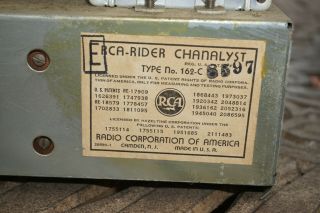 Vintage RCA Rider Chanalyst 162 - C Radio Test Instrument HAM 8