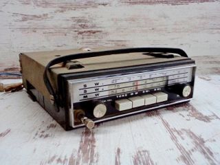 60s Vintage Car Radio Hitachi Retro Portable Radio Made In Japan Model Wm - 800 S