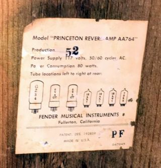 1966 Fender Princeton Reverb - NO MINIMUM - - Vintage Dead Amp 3