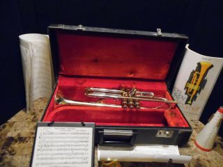Vintage Medalist Trumpet With Case And Mouthpiece And More