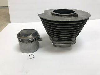 Vintage Ducati Single 350 Widecase Wc Cylinder With Piston Bevel