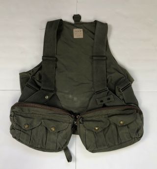 Rare Military Green Vintage Filson Hunting Game Vest