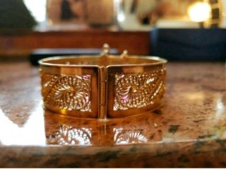 Antique Vintage Braslet Bukhara 18K Gold Rubys 5