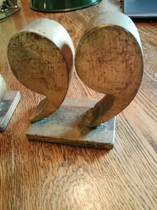 Vintage Mid - Century Modern Curtis Jere Quote Bookends Signed C.  Jere ‘69 2