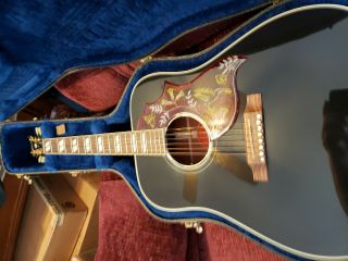 2014 Gibson Hummingbird Guitar Ebony Custom Very Rare w LR Baggs Pick Up & OHSC 2
